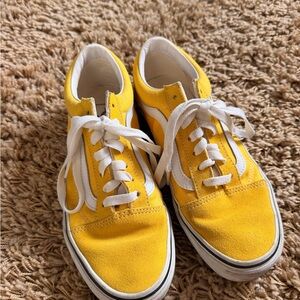Vans Yellow Sneakers with White Laces